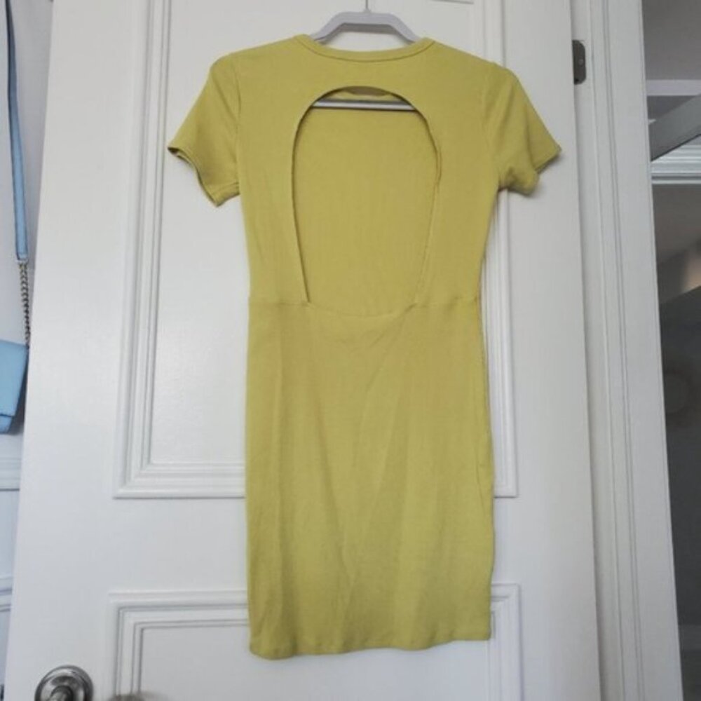 New Garage Pastel Green T-Shirt Dress Open Back